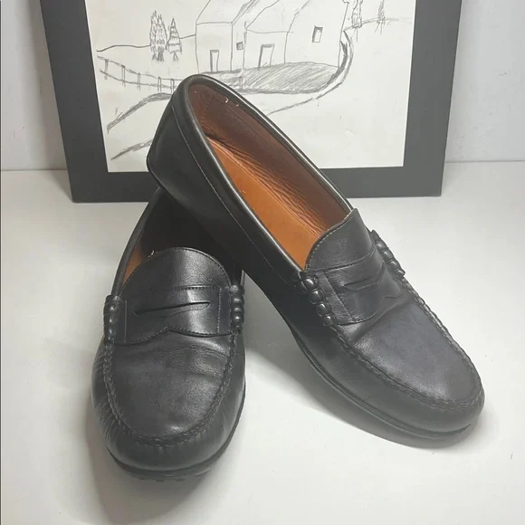 Allen Edmonds Black Men's Leather Penny Loafers Size US 12D - Picture 2 of 16